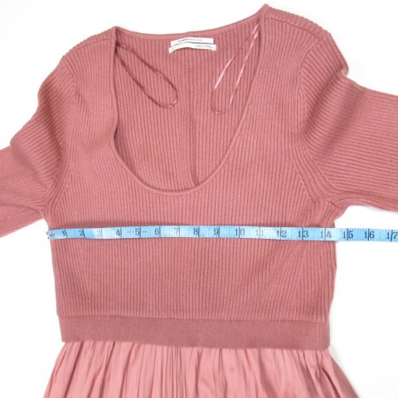 Anthropologie The Thea Twofer Sweater Maxi Dress Scoop-Neck Edition Pink L - Picture 6 of 16